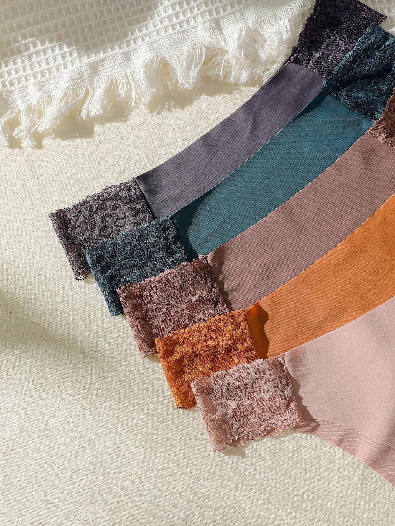 5Pack Contrast Lace Panty Lingerie